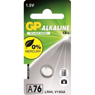 KNOOPCEL ALKALINE GP A76 LR44 L1154