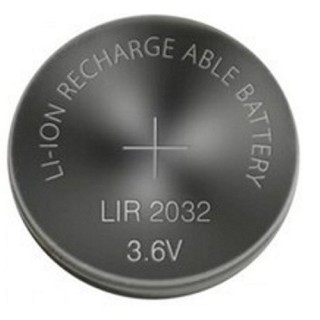 LIR2032 OPLAADBARE LI-ION KNOOPCEL 3.6V