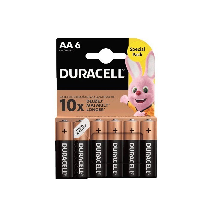 DURACELL MN1500 AA, ALKALINE 6 stuks
