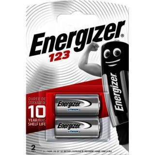2 STUKS ENERGIZER CR123A LITHIUM POWER BATTERIJ