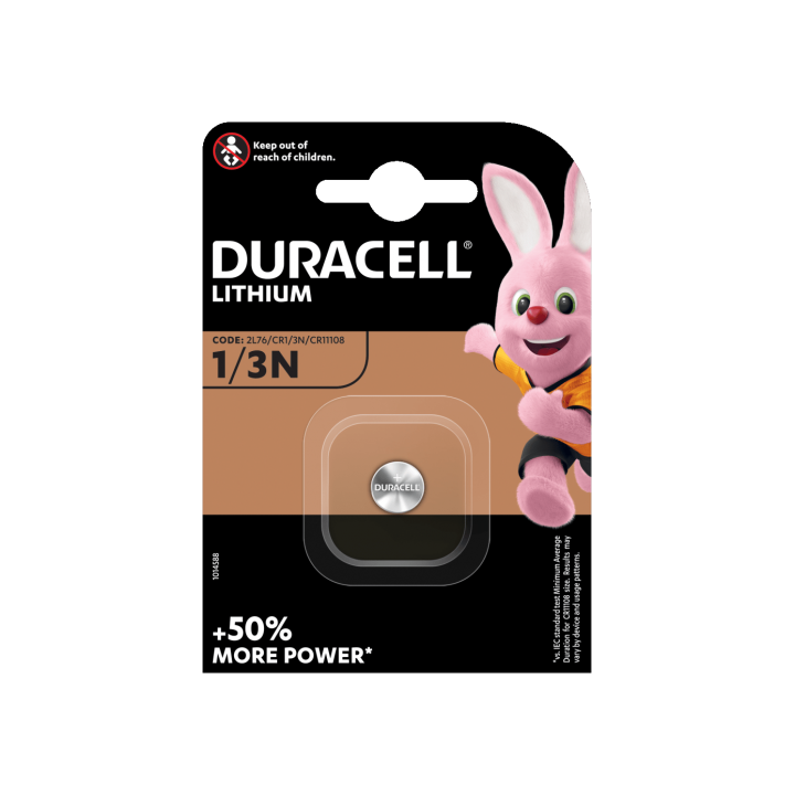 DURACELL CR1/3N, CR11108 LITHIUM 3VOLT