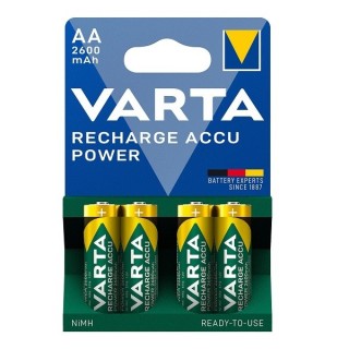 4 STUKS VARTA RECHARGE ACCU POWER AA 2600 