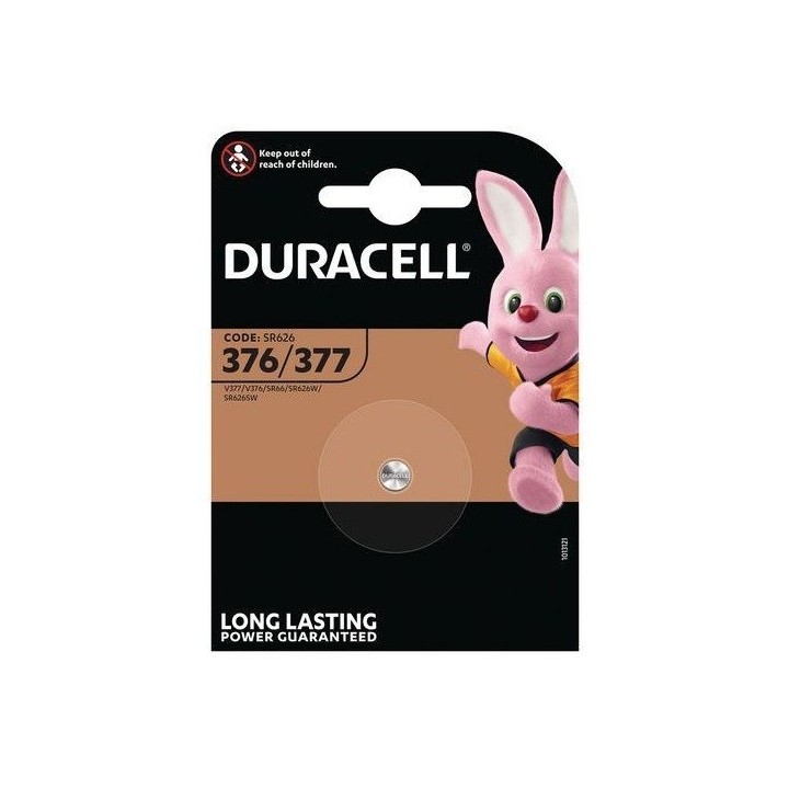 HORLOGEBATTERIJ DURACELL 377, SR66, SR626SW