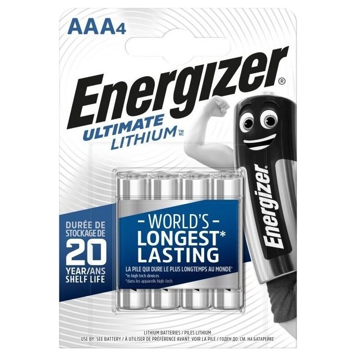 4 STUKS ENERGIZER L92 ULTIMATE LITHIUM AAA