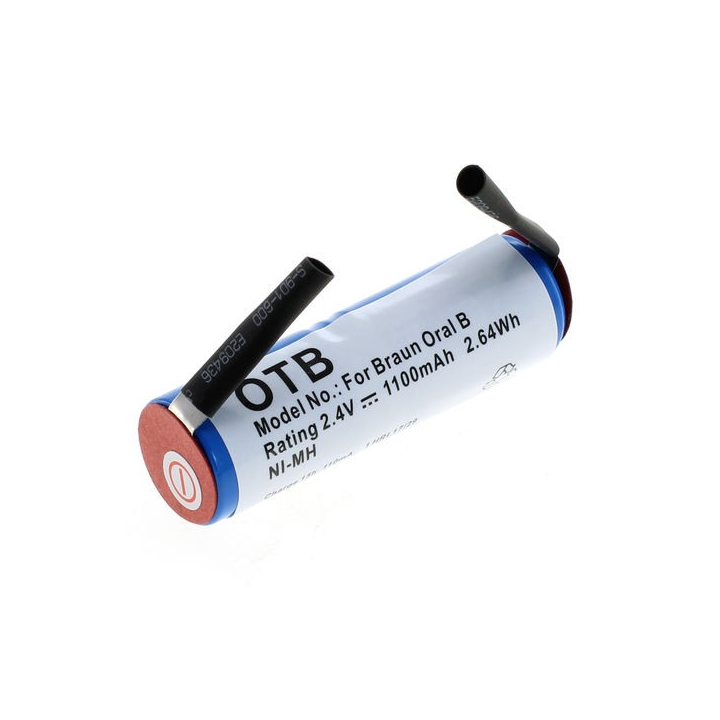 OTB TANDENBORSTELBATTERIJ 2.4 VOLT VOOR BRAUN, ORAL B, SONIC COMPLETE EN ROWENTA DENTASONIC