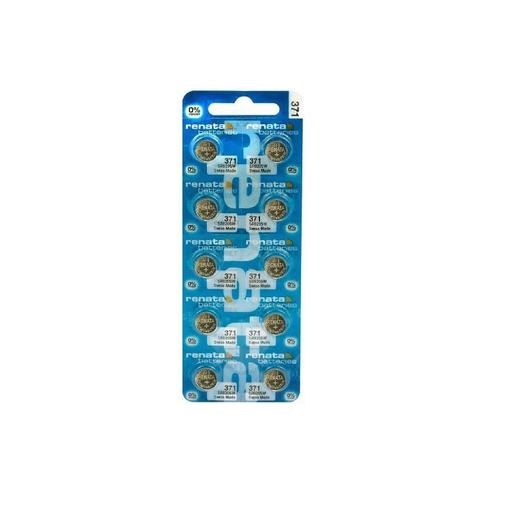 10 STUKS HORLOGEBATTERIJ RENATA 371, SR66, SR920SW