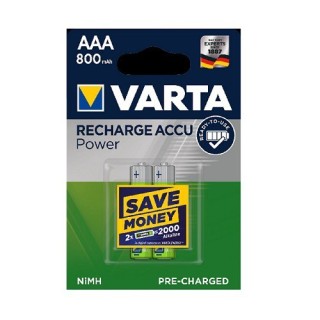 2  STUKS VARTA OPLAADBAAR 800AAA