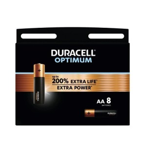 8 STUKS DURACELL OPTIMUM ALKALINE AA, LR06