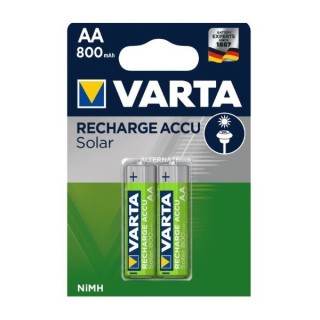 2 STUKS VARTA OPLAADBAAR AA 800mAh SOLAR 