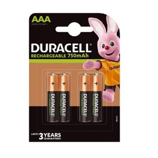 4  STUKS DURACELL OPLAADBAAR AAA 750mAh