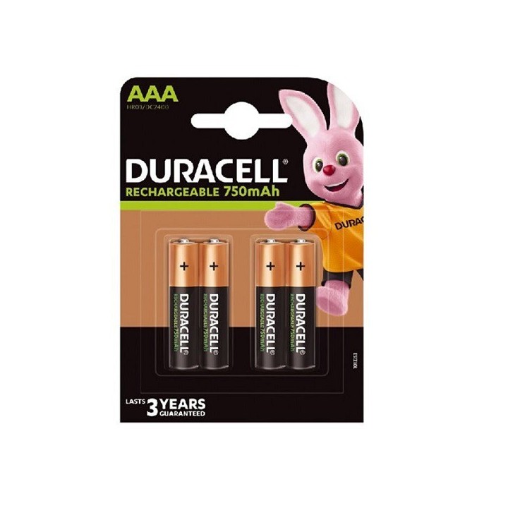 4  STUKS DURACELL OPLAADBAAR AAA 750mAh