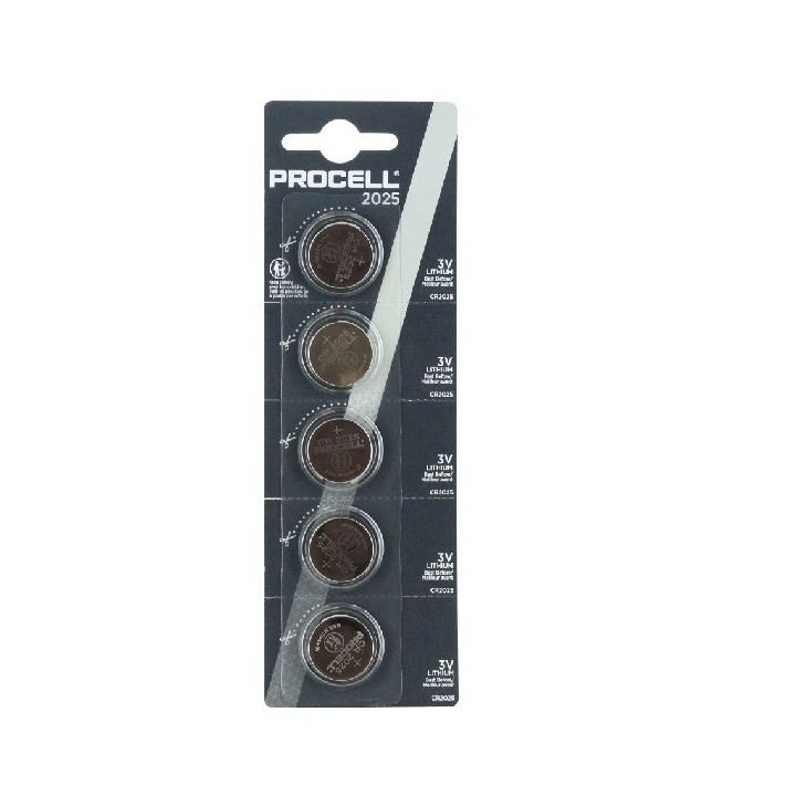 5 STUKS KNOOPCEL LITHIUM PROCELL CR2025