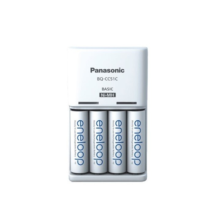 ENELOOP BQ-CC51 BATTERIJLADER + 4xAA ENELOOP 1900mAh