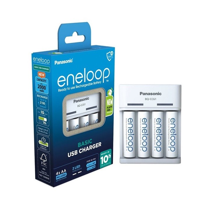 ENELOOP BQ-CC51 BATTERYCHARGER INCL. 4XAA 1900mAh