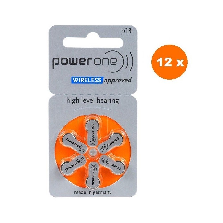 POWERDEAL 72 STUKS VARTA POWER ONE 13, PR48 HOORBATTERIJEN