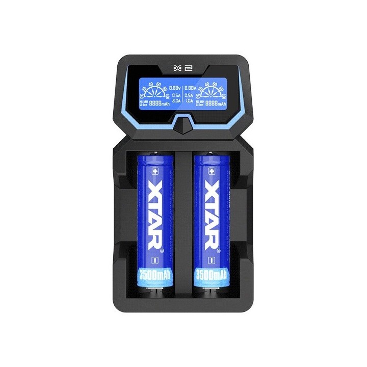 XTAR X2 BATTERIJ SNELLADER Li-ion / NiMH