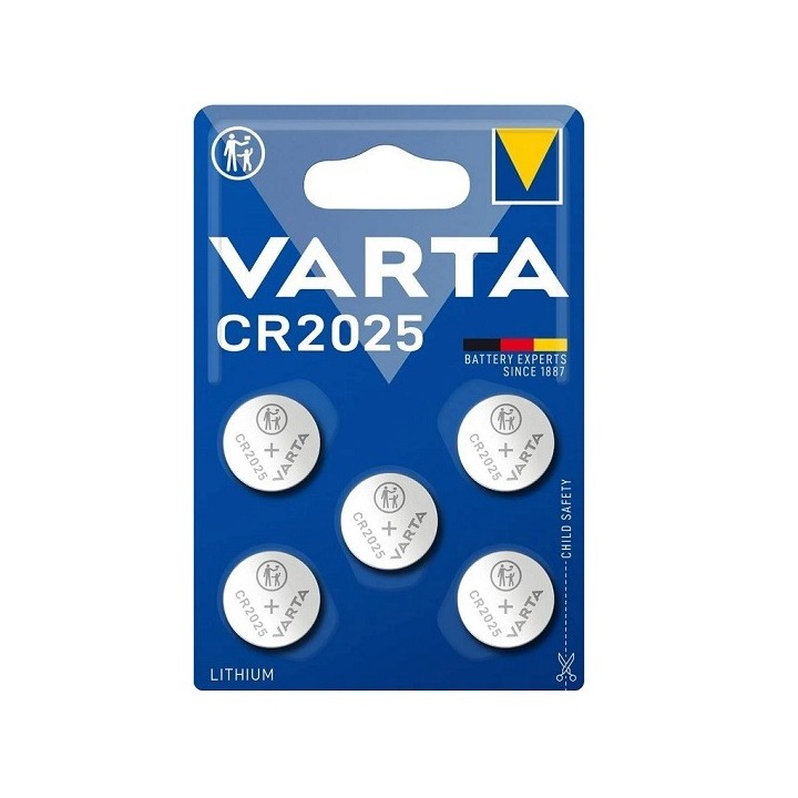 5 STUKS KNOOPCEL LITHIUM VARTA CR2025