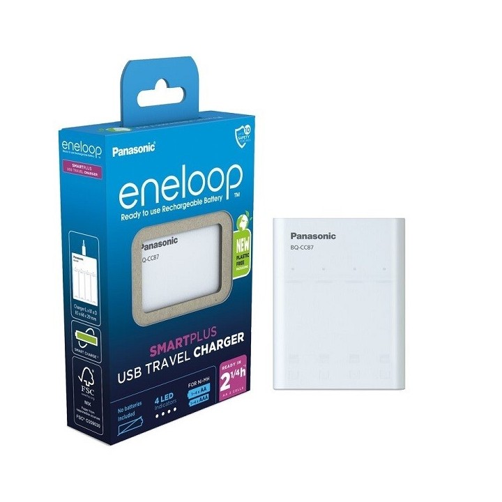ENELOOP BQ-CC87 USB LADER/POWERBANK + 4xAA 1900mAh