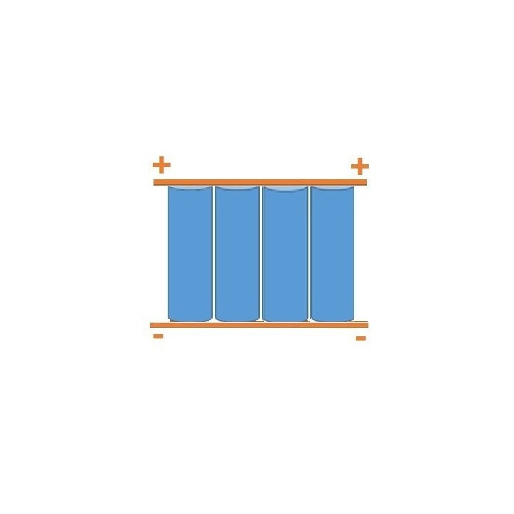 PACK 4 SAMSUNG ICR18650 unprotected (config.keuze)