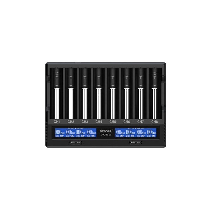 XTAR VC8S USB BATTERIJLADER Li-ion / NiMH