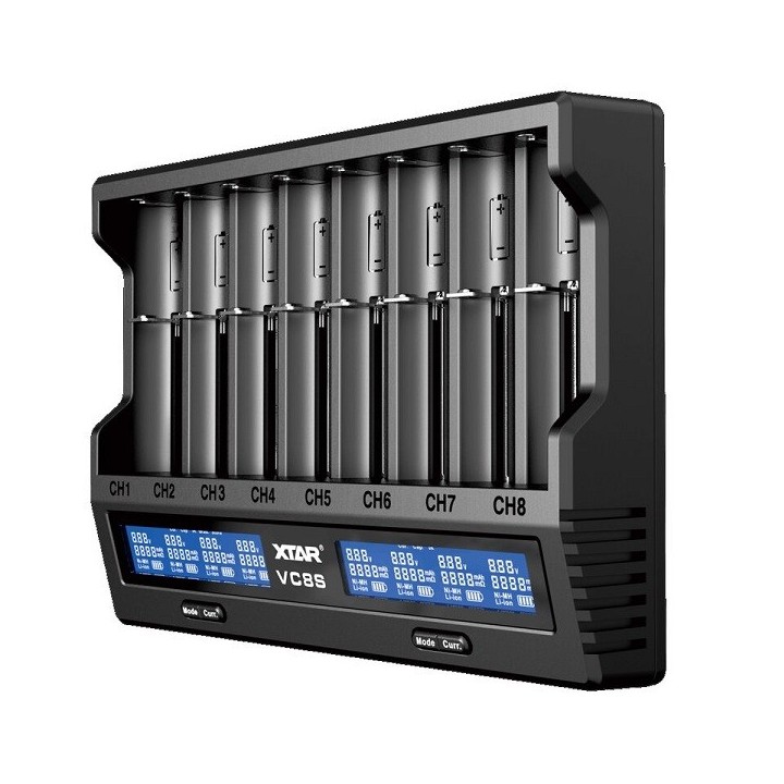 XTAR VC8S USB BATTERIJLADER Li-ion / NiMH