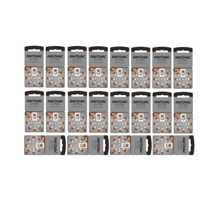 POWERDEAL 160 STUKS RAYOVAC EXTRA 312, PR41 HOORBATTERIJEN