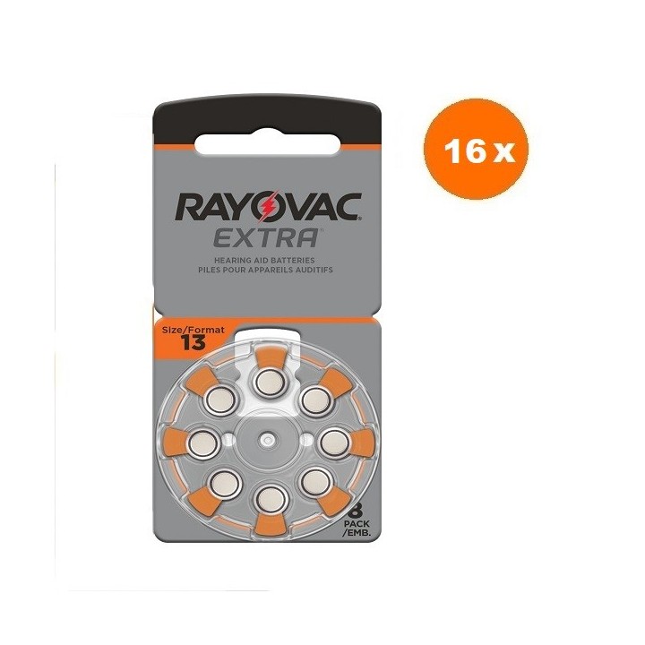 POWERDEAL 128 STUKS RAYOVAC EXTRA 13, PR48 HOORBATTERIJEN