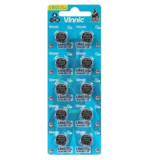 10 STUKS VINNIC LR43, L1142, AG12, 186A