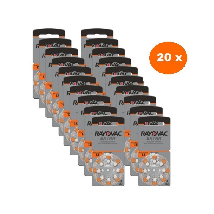 POWERDEAL 160 STUKS RAYOVAC EXTRA 13, PR48 HOORBATTERIJEN