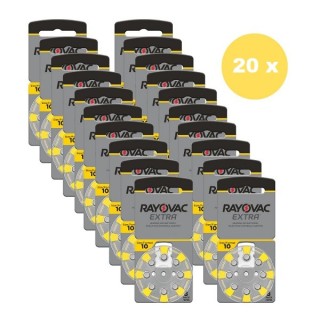 POWERDEAL 160 STUKS RAYOVAC EXTRA 10, PR70 HOORBATTERIJEN