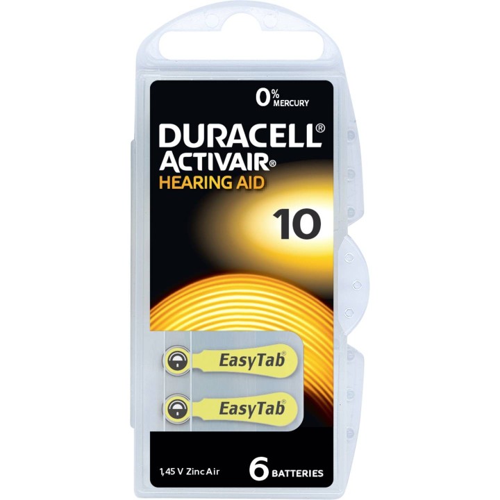 POWERDEAL 72 STUKS DURACELL ACTIVAIR 10, PR70 HOORBATTERIJEN