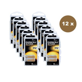 POWERDEAL 72 STUKS DURACELL ACTIVAIR 312, PR41 HOORBATTERIJEN