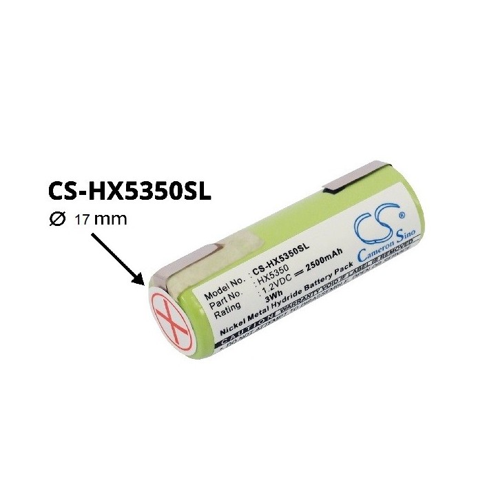 BATTERIJ 1,2V BRAUN 1008/PHILIPS HX5350