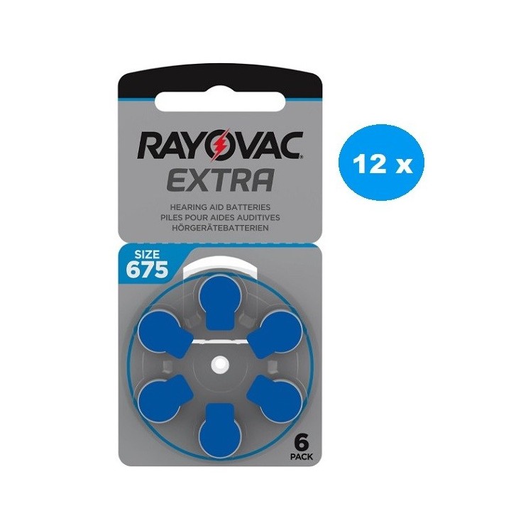 POWERDEAL 72 STUKS RAYOVAC EXTRA 675, PR44 HOORBATTERIJEN