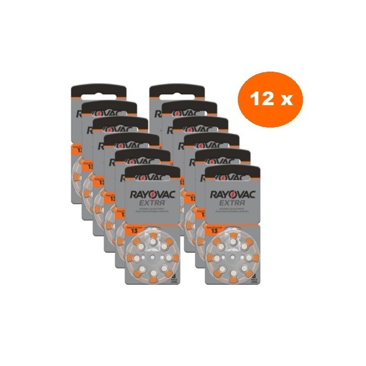POWERDEAL 96 STUKS RAYOVAC EXTRA 13, PR48 HOORBATTERIJEN