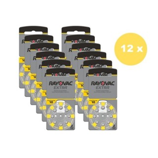 POWERDEAL 96 STUKS RAYOVAC EXTRA 10, PR70 HOORBATTERIJEN