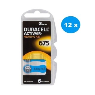 POWERDEAL 72 STUKS DURACELL ACTIVE AIR 675, PR44 HOORBATTERIJEN