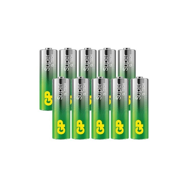 10 PCS GP 15AS, LR06, AA SUPER ALKALINE
