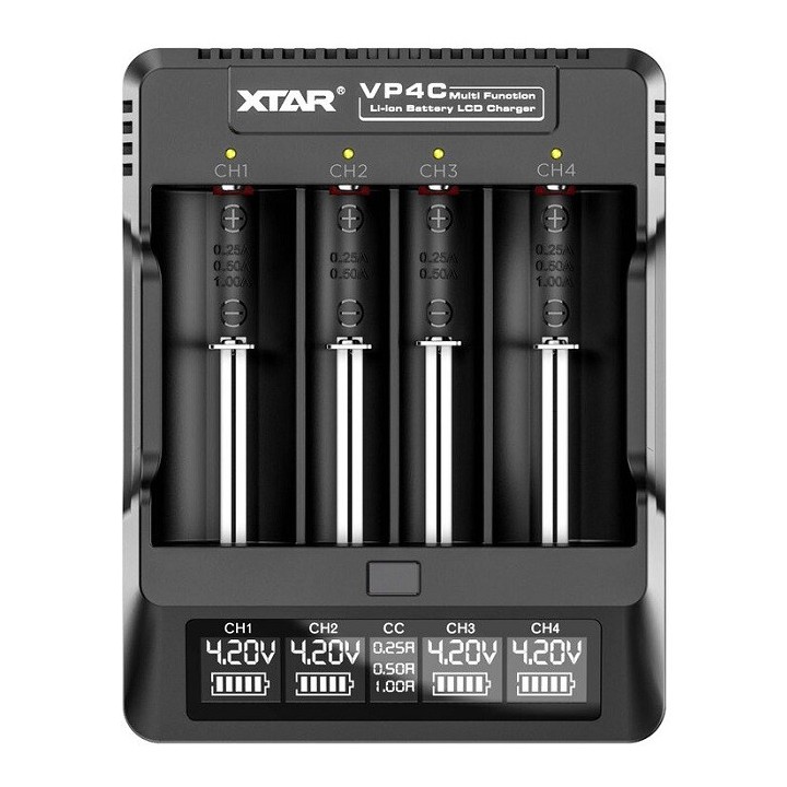 XTAR VP4C BATTERIJLADER Li-Ion