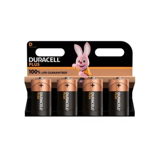4 PCS DURACELL MN1300, LR20, D PLUS ALK.