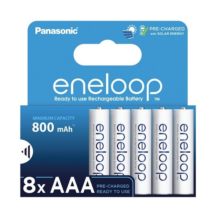 8 STUKS OPLAADBAAR ENELOOP AAA 800mAh