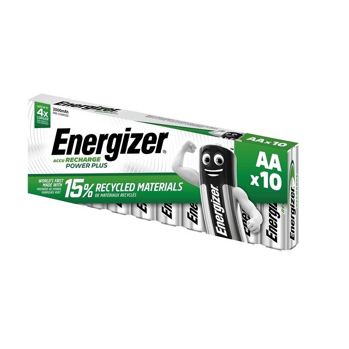 10 STUKS ENERGIZER OPLAADBAAR AA 2000mAh