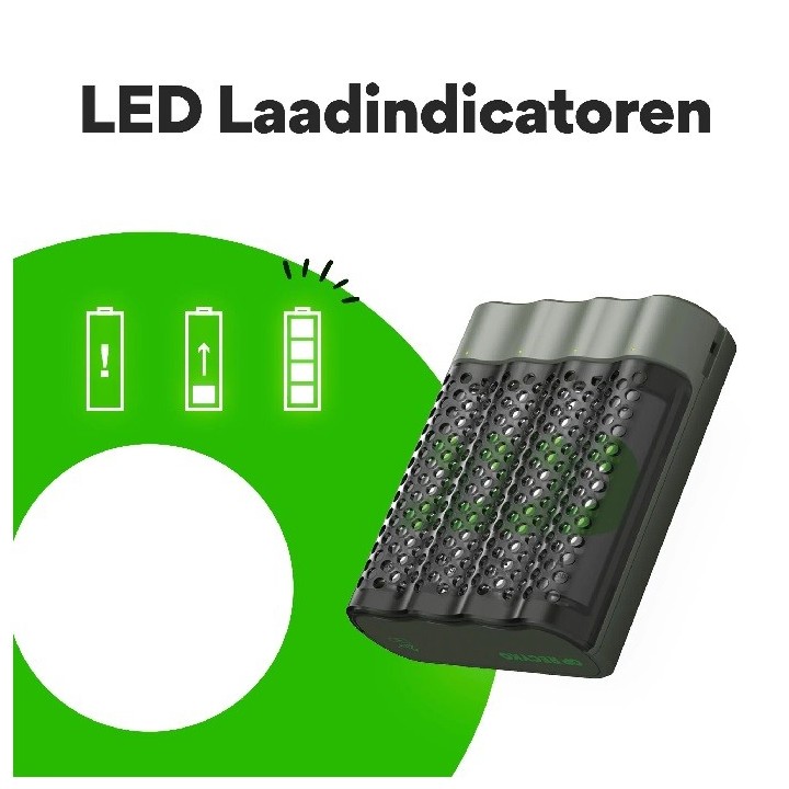 GP M451 USB LADER INCL. 4 x AA 2600 RECYKO