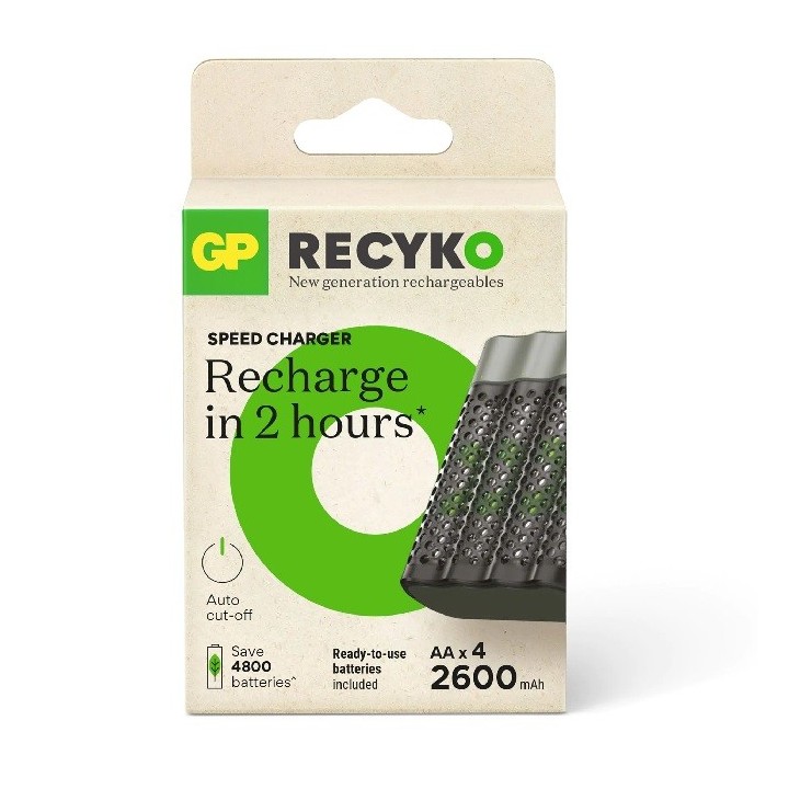 GP M451 USB LADER INCL. 4 x AA 2600 RECYKO