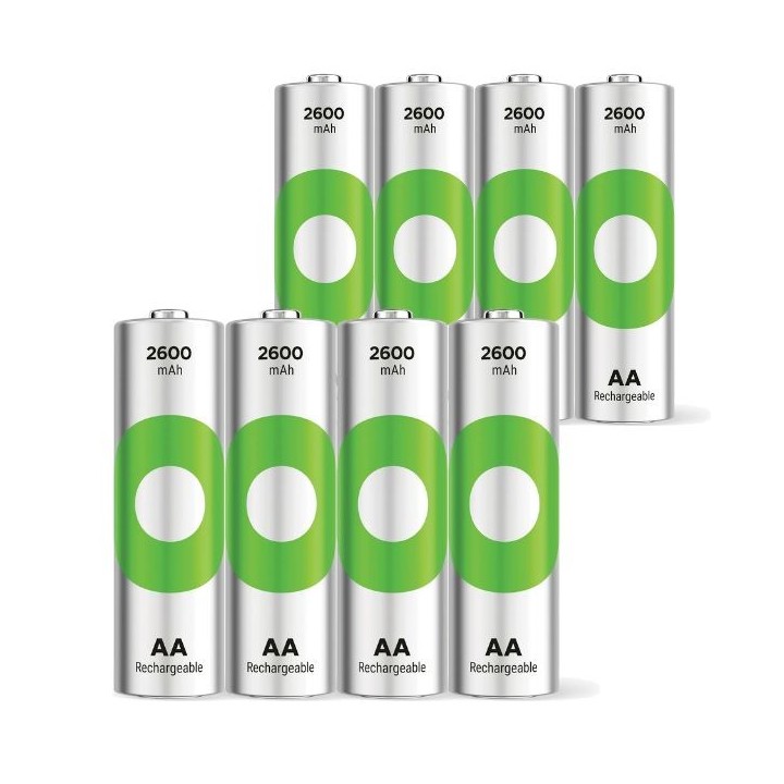 8 STUKS GP RECYKO OPLAADBAAR AA 2600mAh