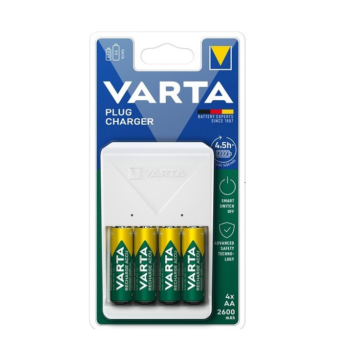 VARTA PLUG CHARGER INC.4xAA 2600