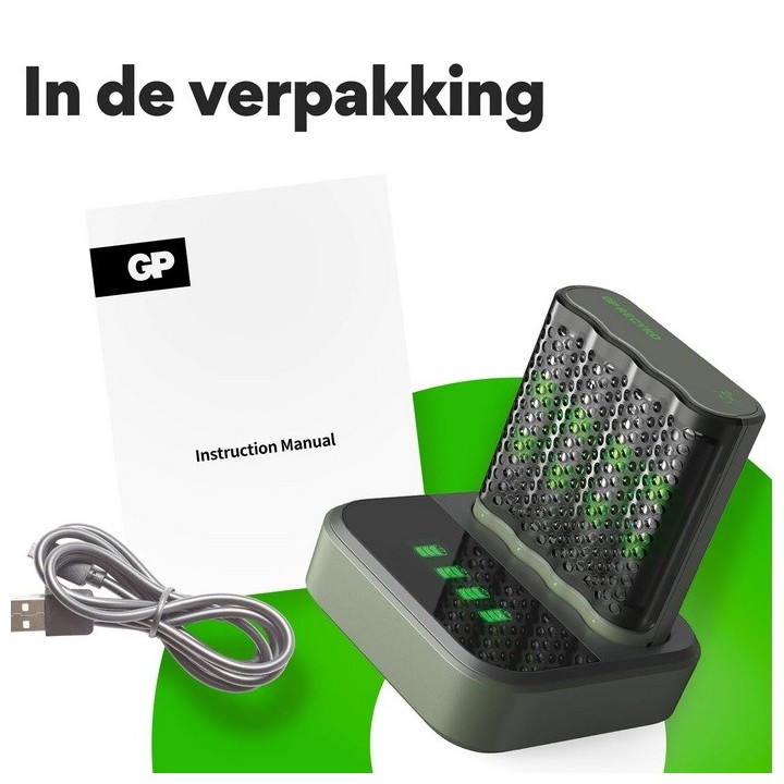 GP M451 USB LADER INCL. 4 x AA 2600 RECYKO DOCKING