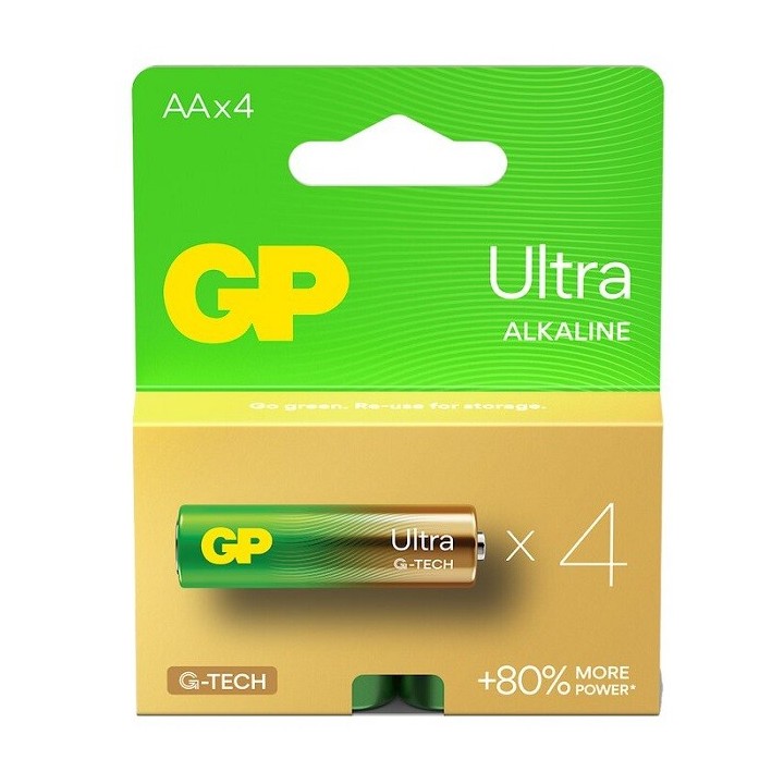 4 STUKS GP15AU, LR06, AA ULTRA G-TECH