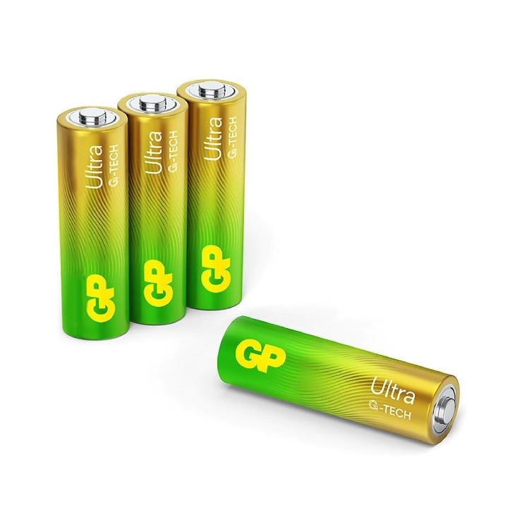 4 PCS GP15AU, LR06, AA ULTRA G-TECH