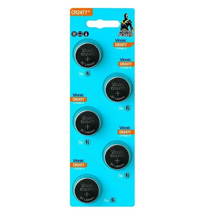 5 STUKS KNOOPCEL LITHIUM CR2477